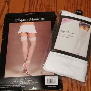 2 new white thigh highs great for Halloween 🎃